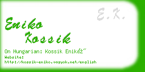 eniko kossik business card